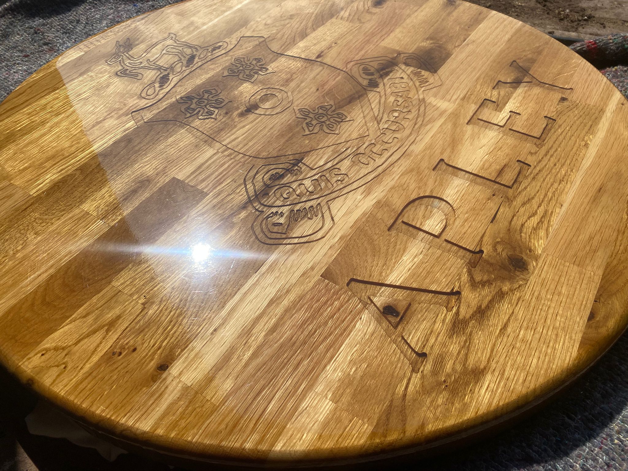 Bespoke Engraved Resin Table Tops