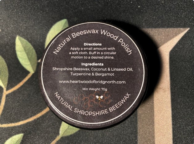 Shropshire Beeswax Wood Polish - Natural 70g