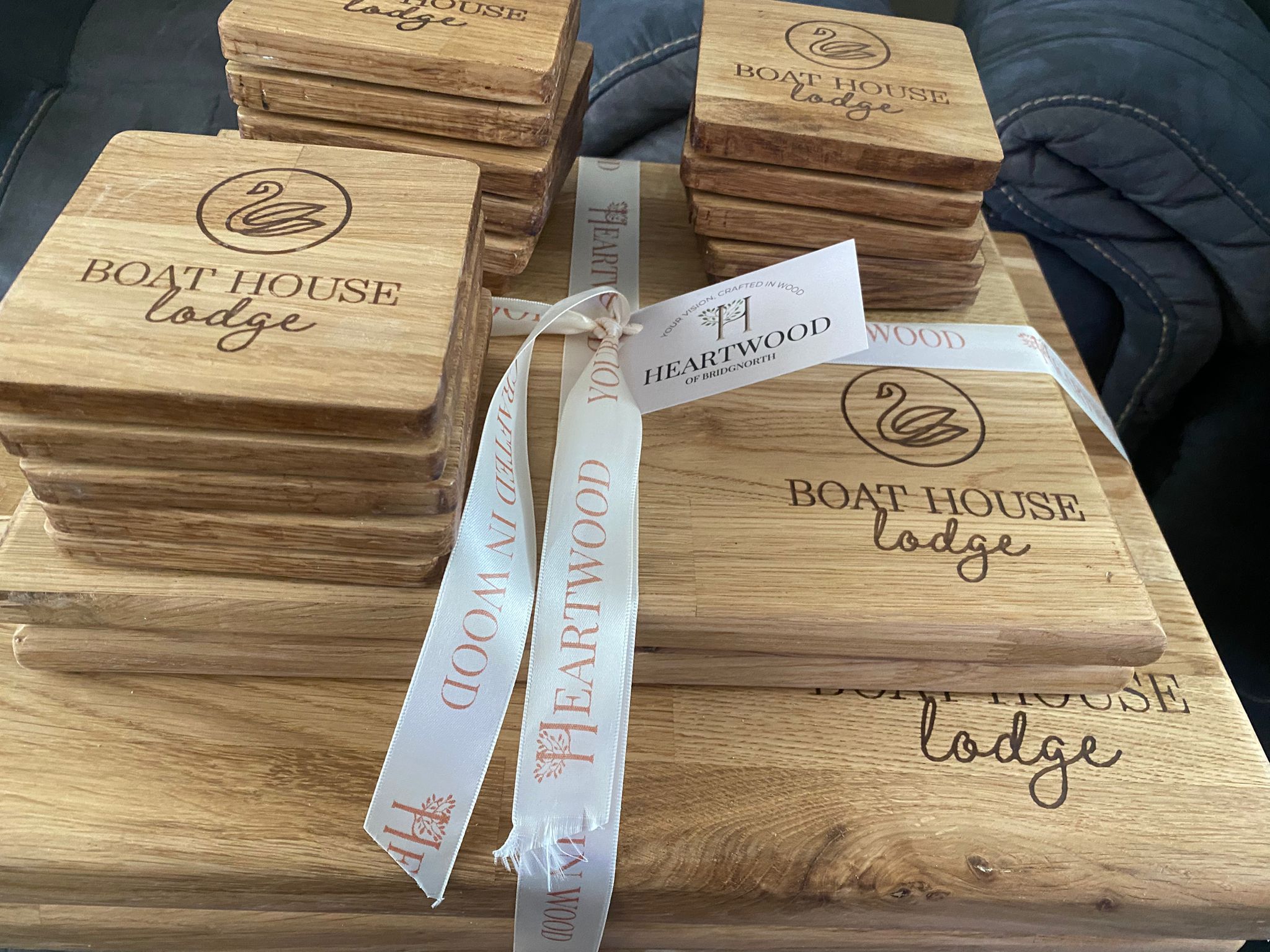 Personalised, Logo Engraved, Oak Chopping Boards and Coasters 