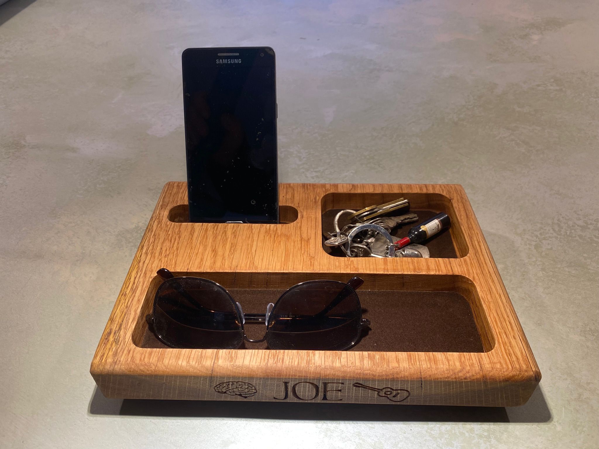 Bespoke Shropshire Wood Desk Organiser