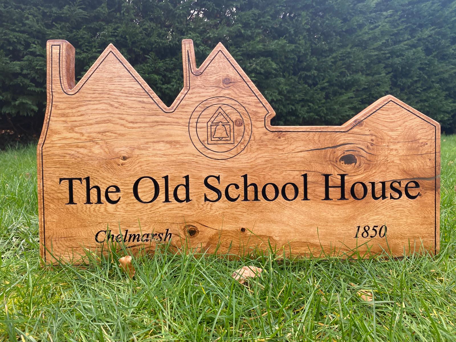Bespoke Oak House Silhouette Sign