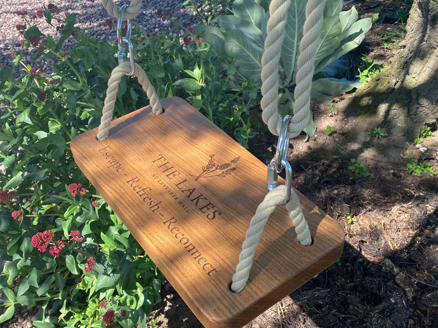 Bespoke Engraved Oak Swing
