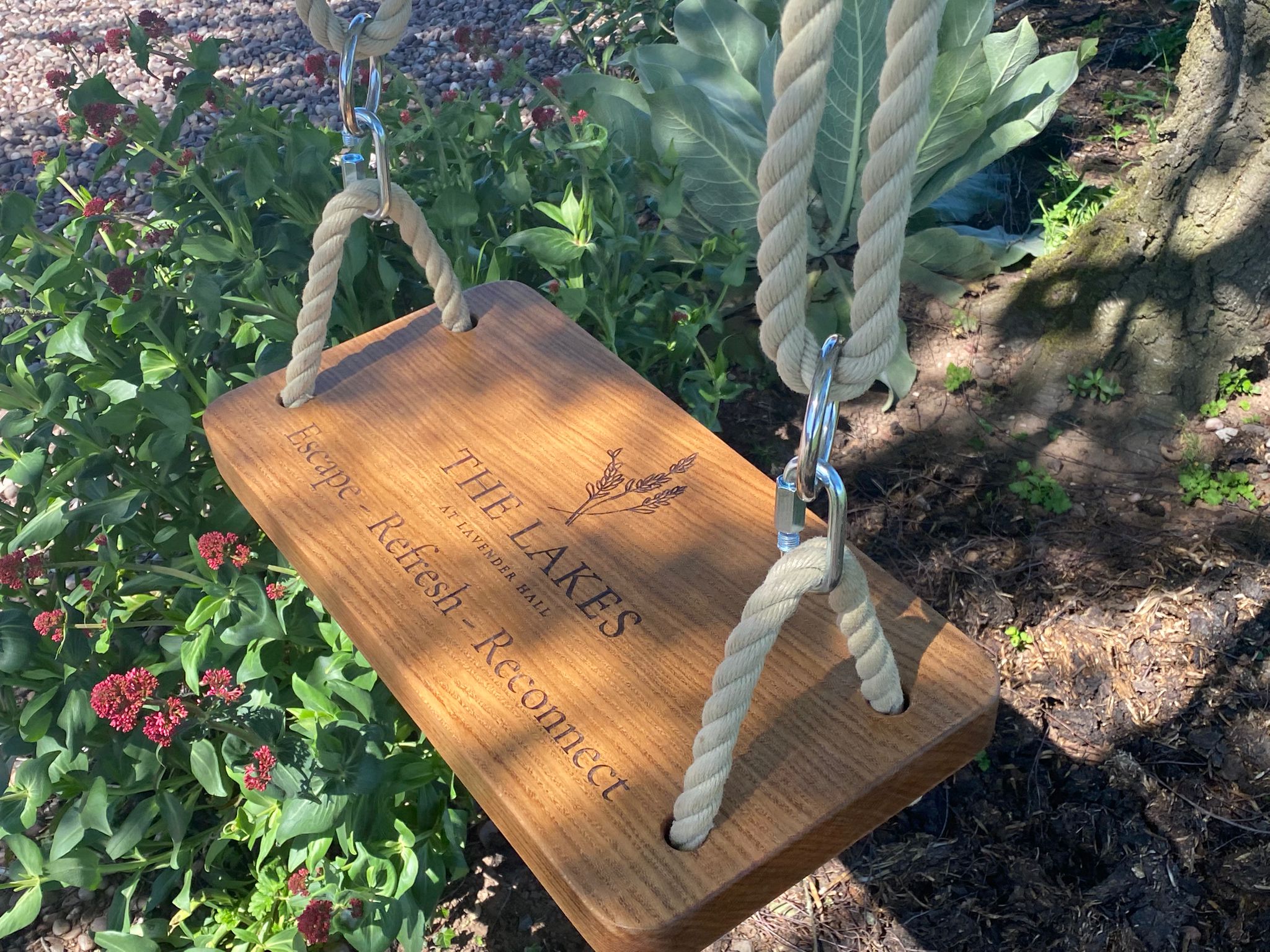 Bespoke Engraved Oak Swing