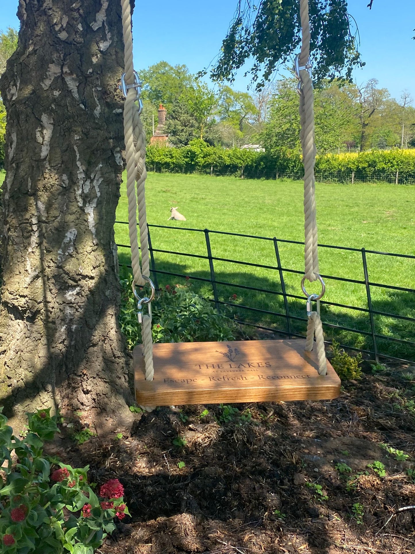 Bespoke Engraved Oak Swing