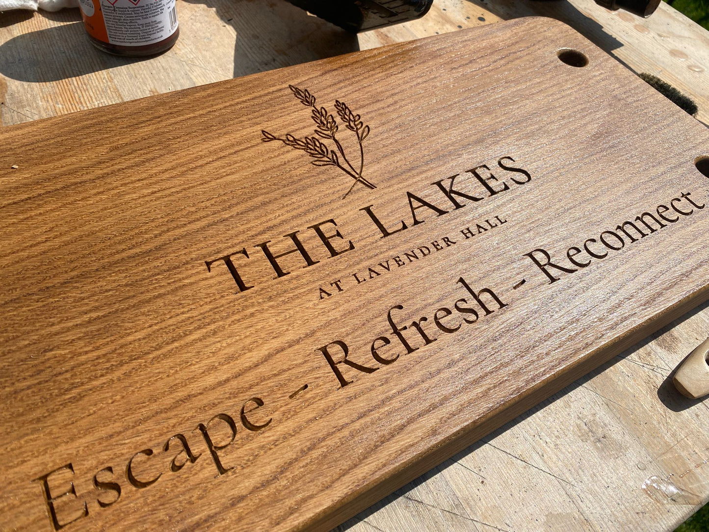 Bespoke Engraved Oak Swing